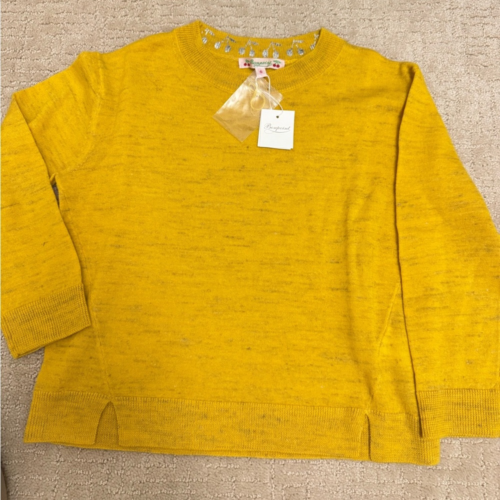 Bonpoint Yellow Sweater with Tag in size 6